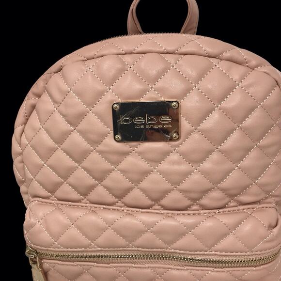 Bebe NWOT Pink Backpack Danielle Barbiecore Bag  Balletcore Purse - Picture 2 of 10